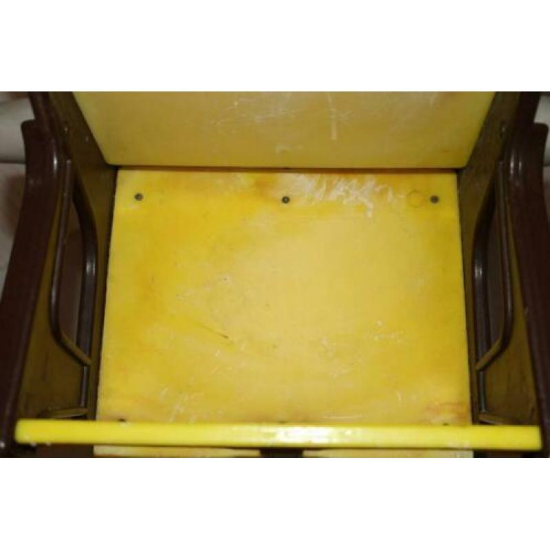 Hokus Pokus 3 in 1 stoel vintage geel bruin opknapper