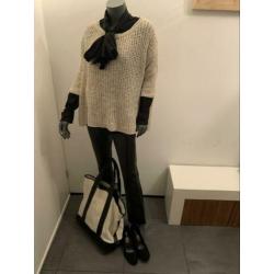 Saint Tropez zomer nonchalante trui ecru maat S/M