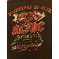Monsters of rock 1991 vintage t-shirt metallica acdc S