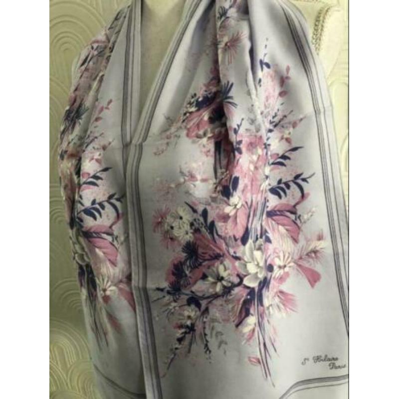 Polyester sjaal - 27x134 cm - st hilaira - paars