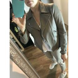 Zara leer biker jas