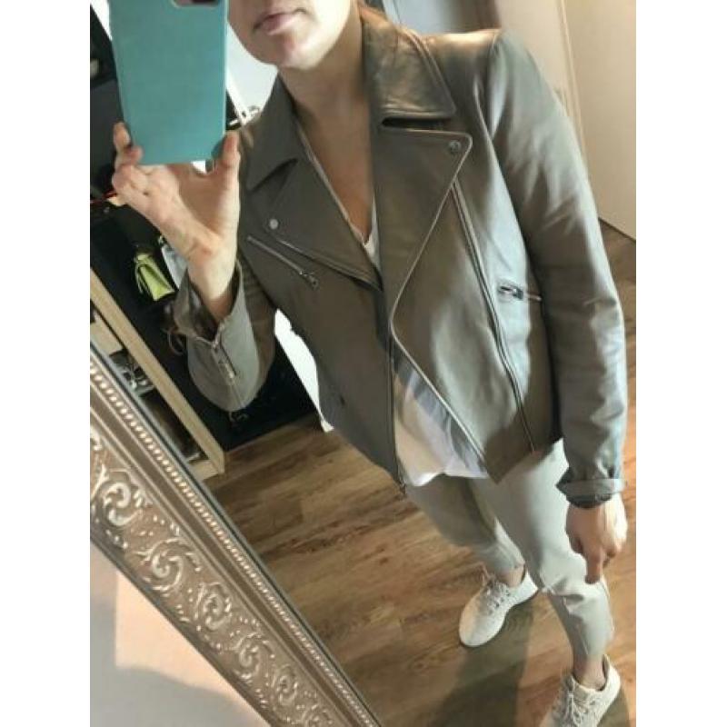 Zara leer biker jas