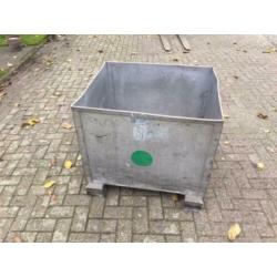 1143. RVS bak / kist / krat / 90x80cm / 31 stuks
