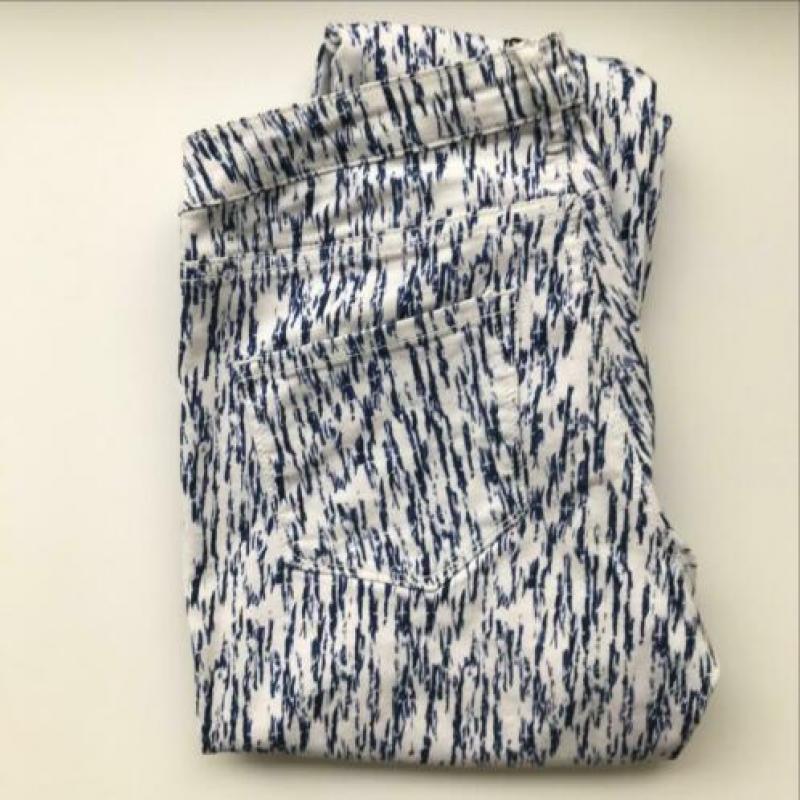 Maison Scotch - broek / jeans blauw wit strech maat 27/34