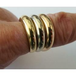 3 gouden ringen 14 karaats