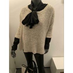Saint Tropez zomer nonchalante trui ecru maat S/M