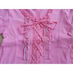 Nieuw! Pom Pom Mim pi achtig t-shirt meisje roze maat 116