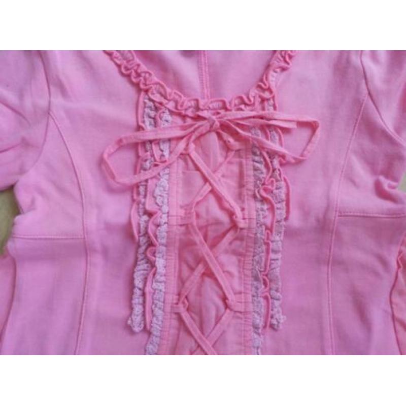 Nieuw! Pom Pom Mim pi achtig t-shirt meisje roze maat 116