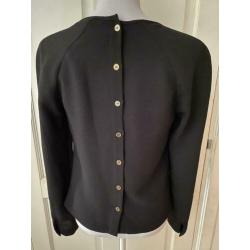 Nieuwe zwarte blouse / top van Mulberry, maat S