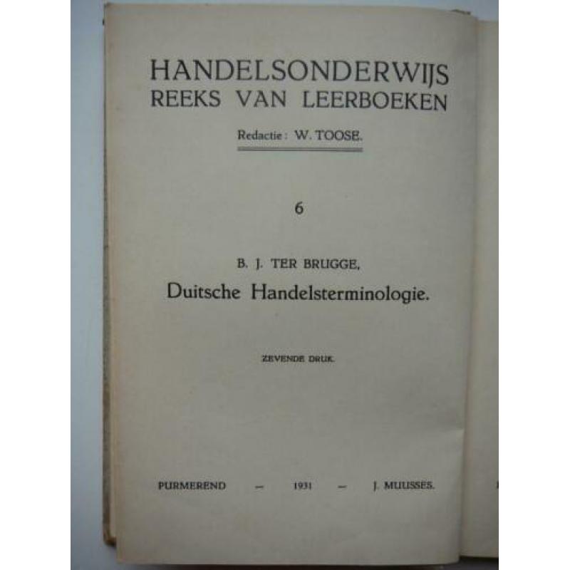 B.J.ter Brugge,Handelsonderwijs:Duitsche Handelsterminologie