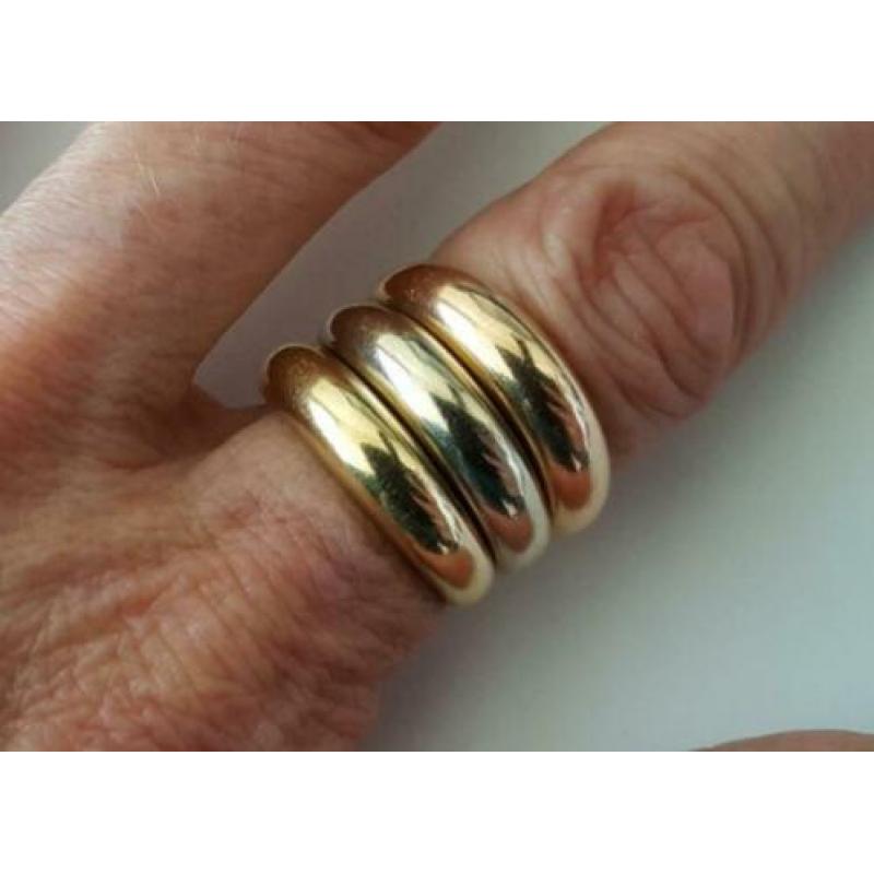 3 gouden ringen 14 karaats