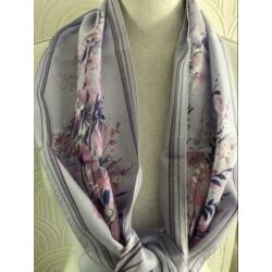 Polyester sjaal - 27x134 cm - st hilaira - paars