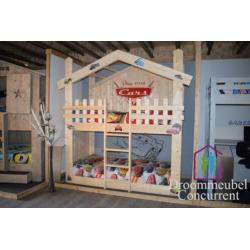 BEdhuisje Cars Boomhtubed steigerhout GRATIS MONTAGE&BEZORGD