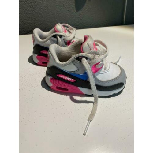 Nike Air Max 90 maat 21 / 5C toddler baby roze blauw wit