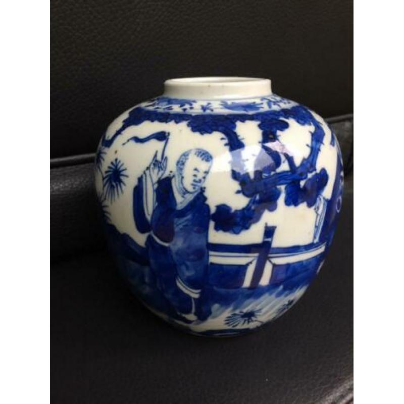 Oude Chinese gemberpot voorraadpot