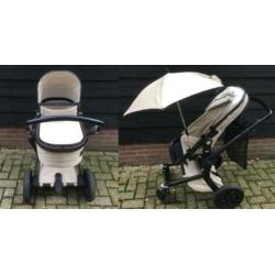Joolz – Zand en Zwart Frame - wandelwagen, reiswieg, parasol