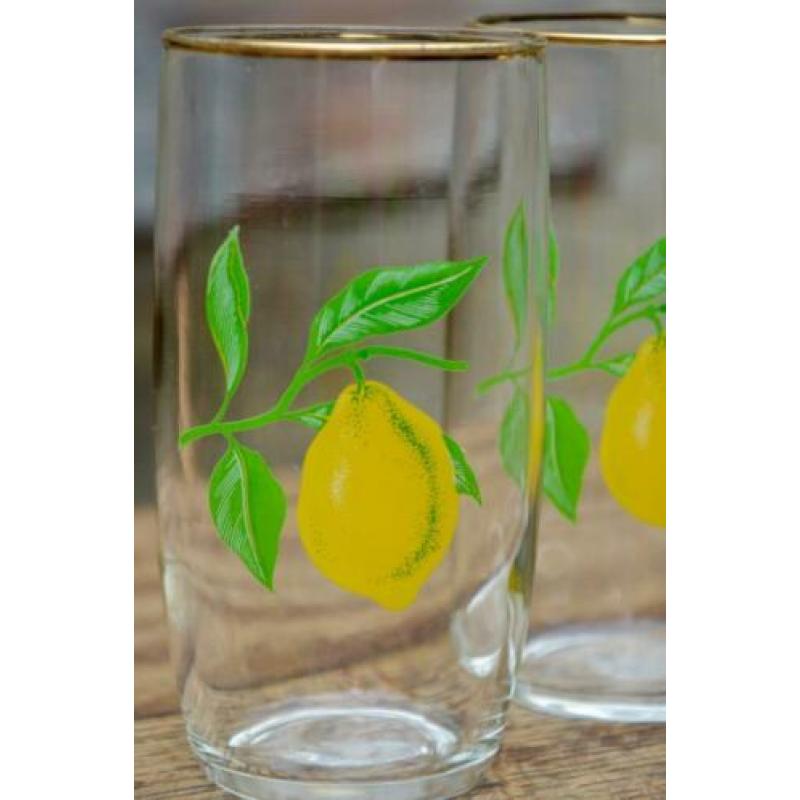 8 Vintage Drink Glazen