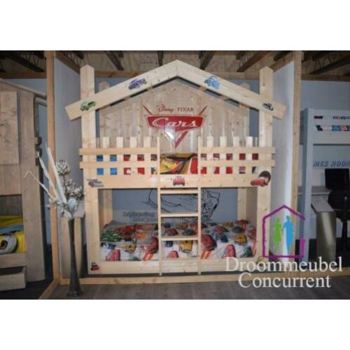 BEdhuisje Cars Boomhtubed steigerhout GRATIS MONTAGE&BEZORGD