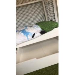 WOOOD voetbalbed met net en twee grote lades