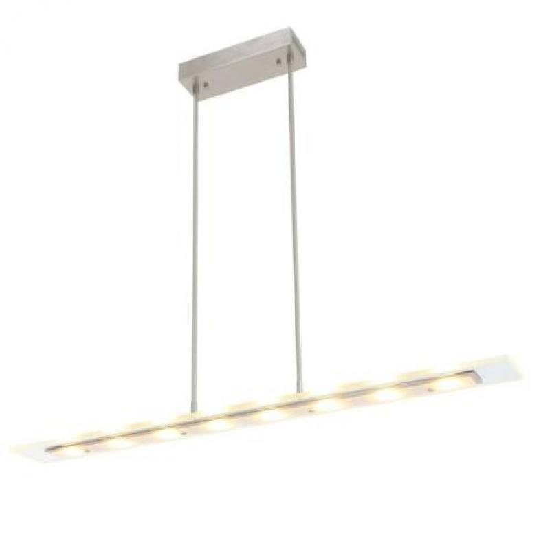 RVS hanglamp met helder glas 7898ST LED