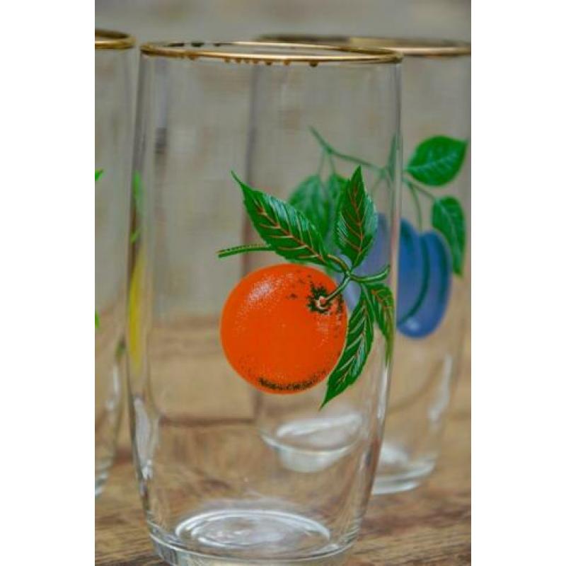 8 Vintage Drink Glazen