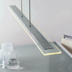 RVS hanglamp met helder glas 7898ST LED