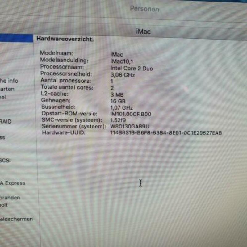 APPLE IMAC intel core duo 2 3.06GHz