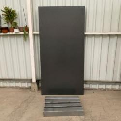 Tafel Modern Eettafel Donkergrijs metalen poten