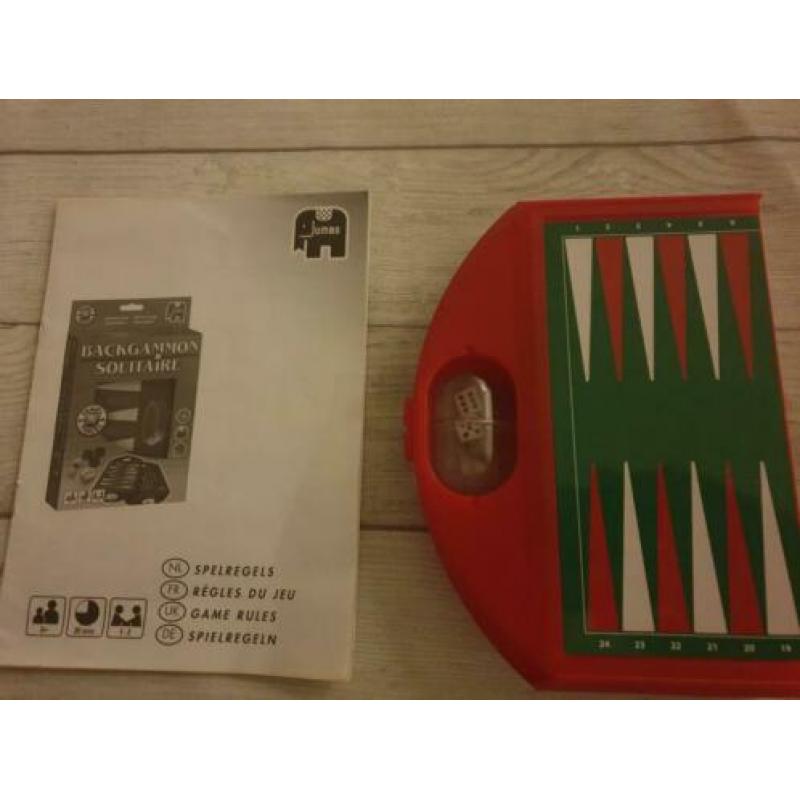 Jumbo spel backgammon solitaire reiseditie reisspel magneten