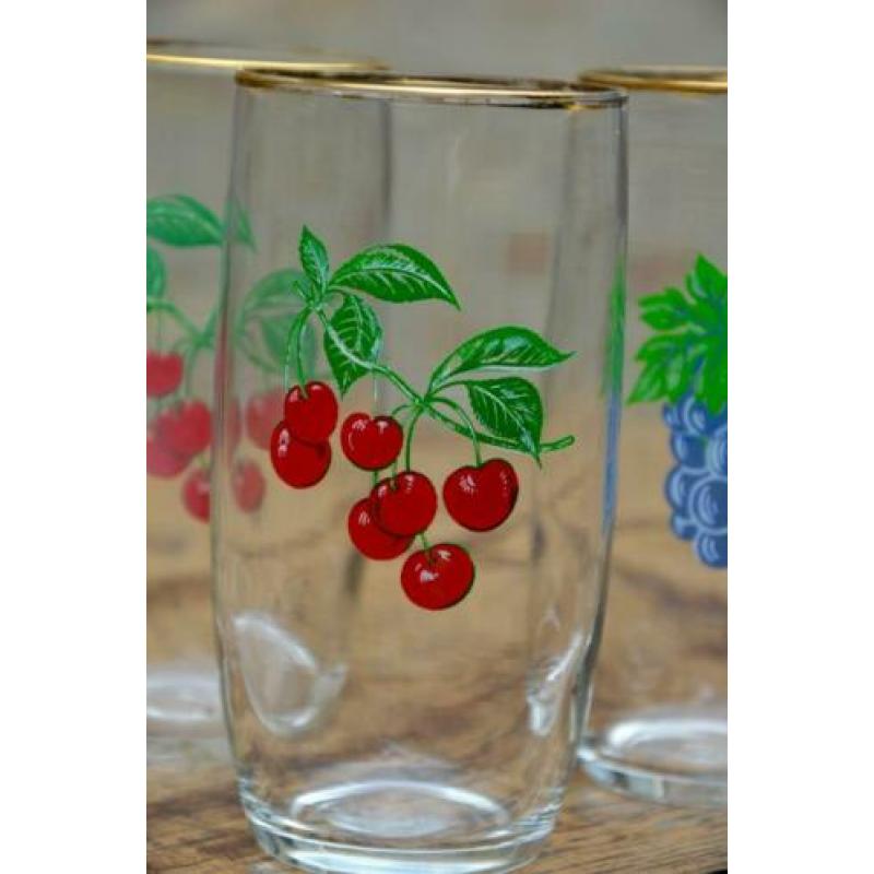 8 Vintage Drink Glazen