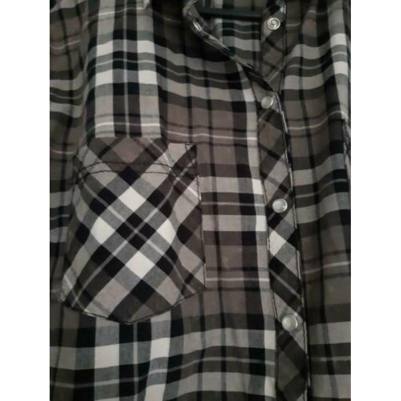 Geruite Blouse/Blousje maat M