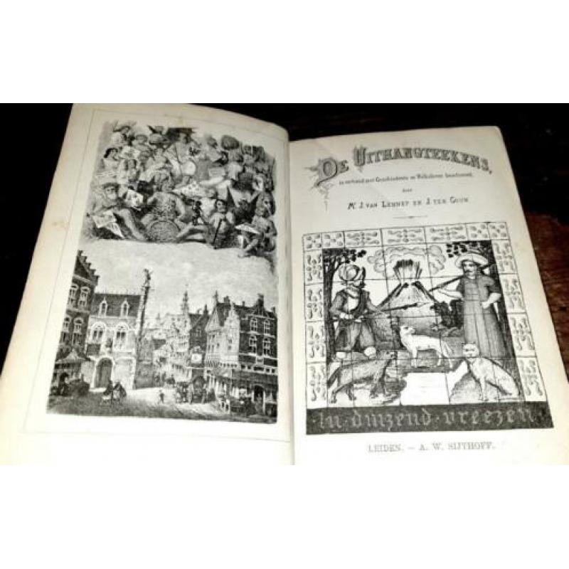 van Lennep en J. Gouw - De Uithangteekens 2 dln. in 1 band