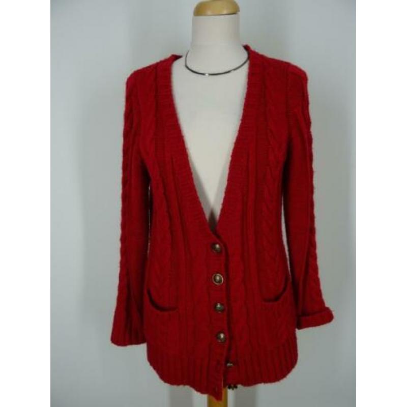 SUPERSALE !! ATMOSPHERE maat 40/42, rood gebreid vest.
