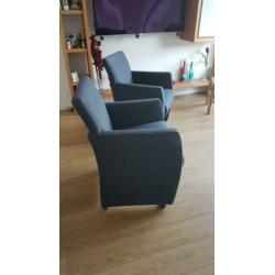 5 Eetkamer stoelen op wieltjes