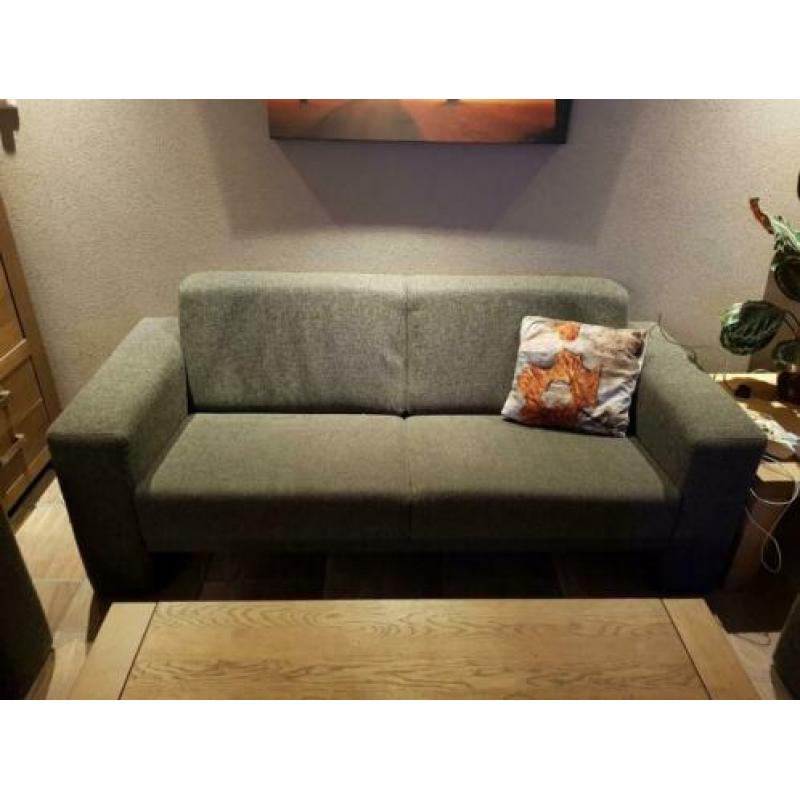 2,5 zitsbank met 2 fauteuils grijs (bankstel) keurige set !