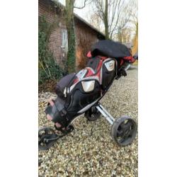 Golfset met inklapbaar karretje