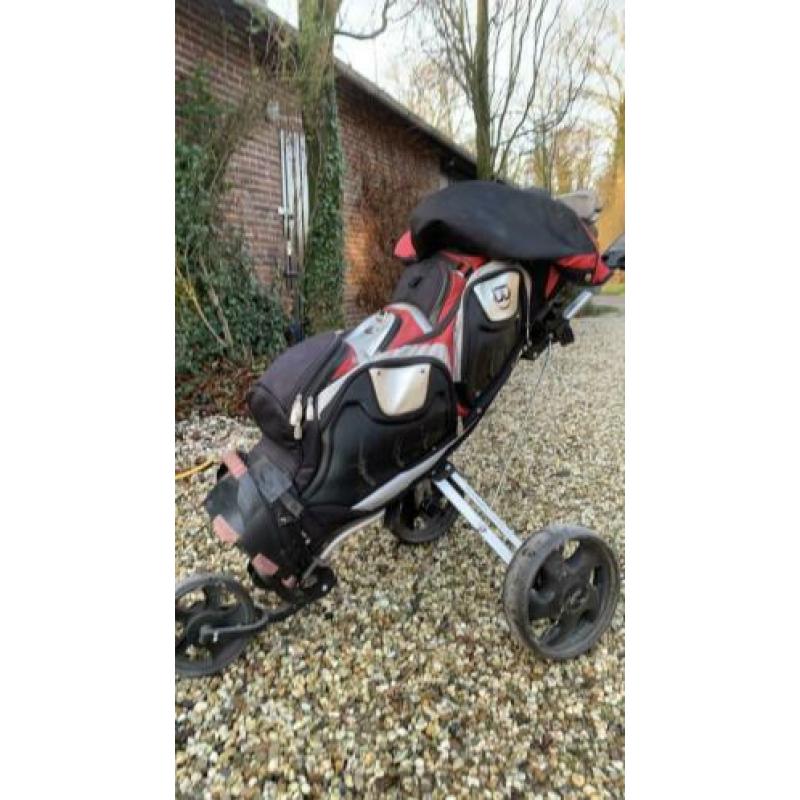 Golfset met inklapbaar karretje