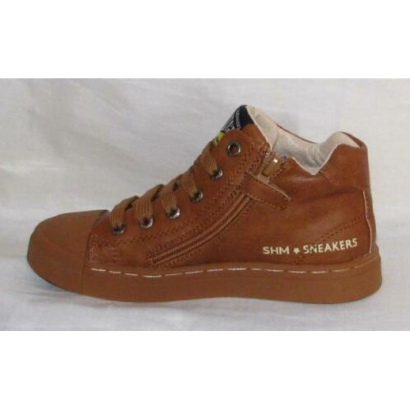 SHOESME maat 30 vetersneaker/rits cognac - gratis verzenden