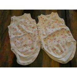 Mouwloze rompers / rompertjes (meisje) maat 62-68 (15 stuks)
