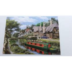 Doos met 5 puzzels van 1000 stukjes, Cottage puzzels
