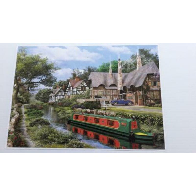 Doos met 5 puzzels van 1000 stukjes, Cottage puzzels
