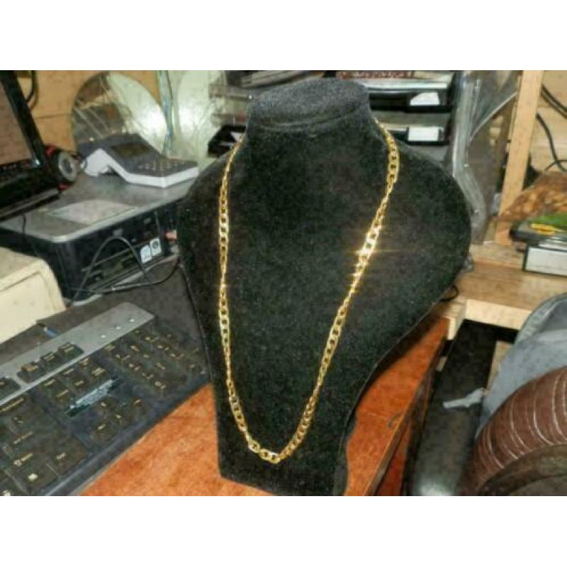 Koningsketting figaro schakel Gold Plated Goud (kleurig)7 mm