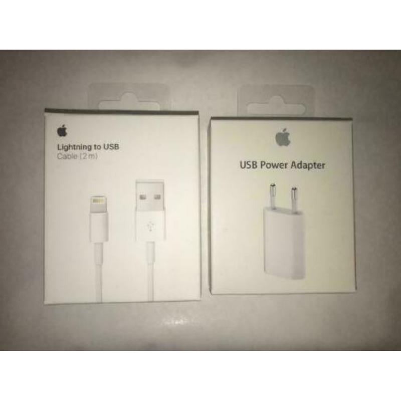Originele iPhone oplaadkabel 2m+adapter|GRATIS VERZENDING