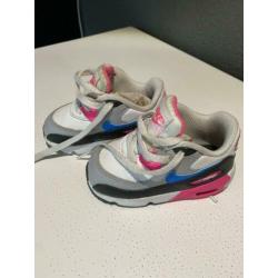 Nike Air Max 90 maat 21 / 5C toddler baby roze blauw wit