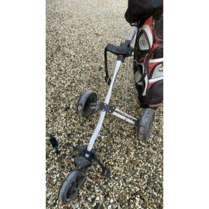 Golfset met inklapbaar karretje
