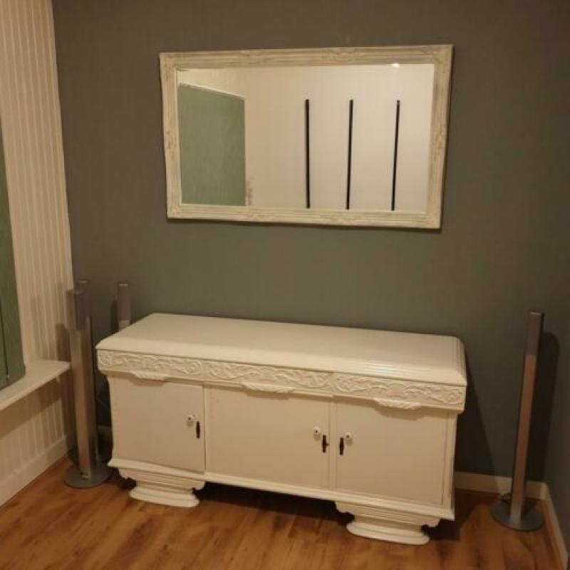 Kast spiegel dressoir wit