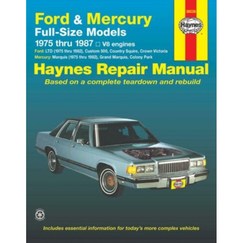 Ford + Mercury Full-Size 1975 - 1987 Gratis verzenden !!
