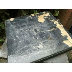 Ca. 32 m2 betontegels 50x50 antraciet. Mooie terrastegels