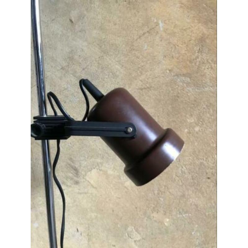 Retro 2 spots vloerlamp