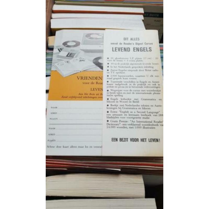 Readers Digest cursus Engels Frans Duits + 69 singels 33rpm